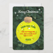 Pickleball Fan Personalisierte Weihnachtskarte Dankeskarte (Vorderseite)