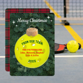 Pickleball Fan Personalisierte Weihnachtskarte Dankeskarte