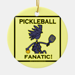 Pickleball Fanatic Gifts & T Shirts Keramikornament