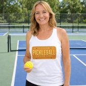 Pickleball Fanatic - Retro Florida License Plate Tank Top