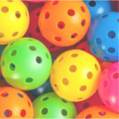 Pickleball farbenfroh aufkleber (Vorderseite)