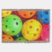 Pickleball farbenfroh decke (Vorderseite)