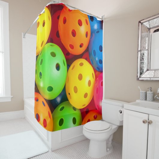 Pickleball farbenfroh duschvorhang (Beispiel)