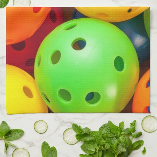 Pickleball farbenfroh geschirrtuch (Gefaltet)