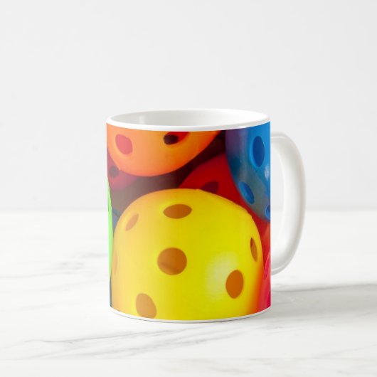 Pickleball farbenfroh kaffeetasse (VorderseiteRechts)