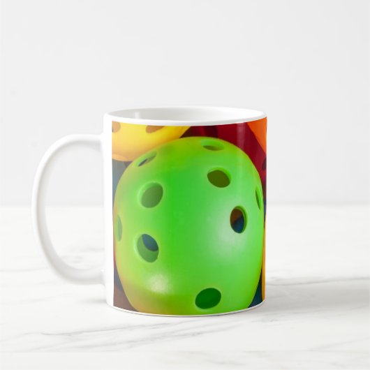 Pickleball farbenfroh kaffeetasse (Links)
