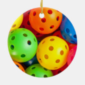 Pickleball farbenfroh keramik ornament (Hinten)