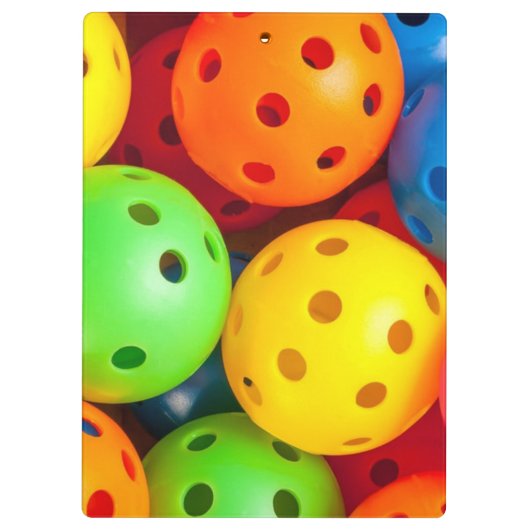 Pickleball farbenfroh klemmbrett (Rückseite)