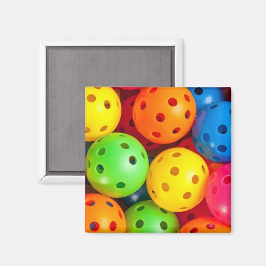 Pickleball farbenfroh magnet (Vorderseite/Rückseite)