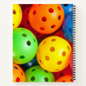 Pickleball farbenfroh notizblock (Rückseite)
