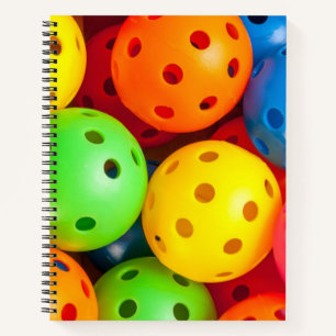 Pickleball farbenfroh notizblock