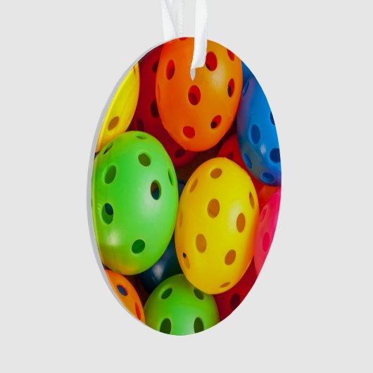Pickleball farbenfroh ornament (Vorderseite)