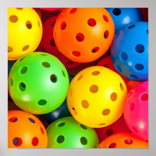 Pickleball farbenfroh poster (Vorne)