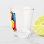 Pickleball farbenfroh schnapsglas (Rechts)