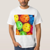 Pickleball farbenfroh T-Shirt (Vorderseite)