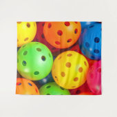 Pickleball farbenfroh wandteppich (Vorderseite (Horizontal))