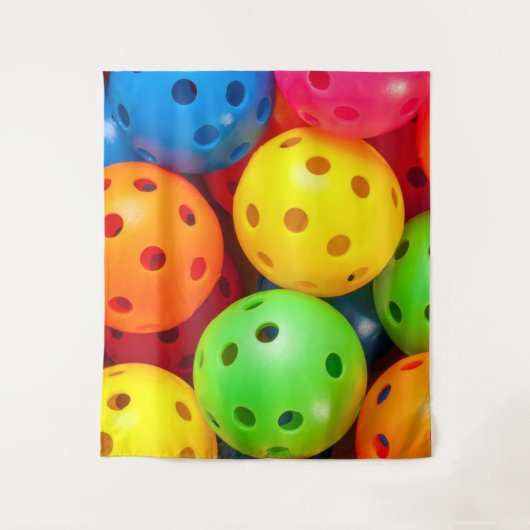 Pickleball farbenfroh wandteppich (Vorderseite)