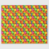 Pickleball farbenfrohe Wrapping Paper: Vibrann & F Geschenkpapier (Flach)