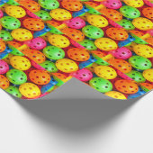 Pickleball farbenfrohe Wrapping Paper: Vibrann & F Geschenkpapier (Ecke)