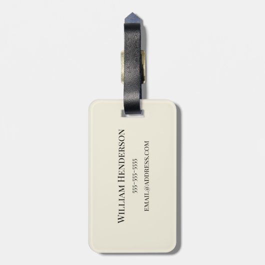 Pickleball! Farbiges Monogramm-Anfangsmuster Gepäckanhänger (Rückseite vertikal)