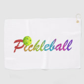 Pickleball Farbiges weißes, weißes, weißes Handtuc Golfhandtuch (Horizontal)