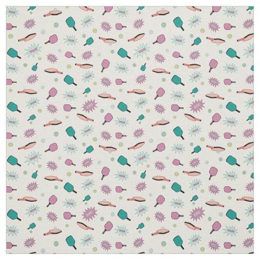 Pickleball! Farbliches Muster Stoff (Muster)