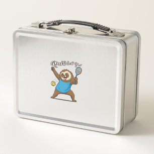 Pickleball Faultier T- Pickleball Euch Metall Brotdose