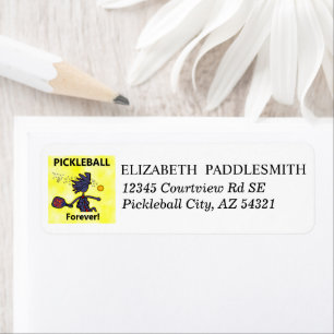 Pickleball Fearless-Fun-Adressetikett
