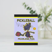 Pickleball Fearless Fun Postkarte (Stehend Vorderseite)