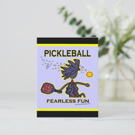 Pickleball Fearless Fun Postkarte (Stehend Vorderseite)