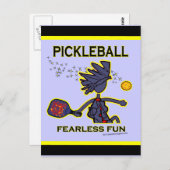 Pickleball Fearless Fun Postkarte (Vorne/Hinten)