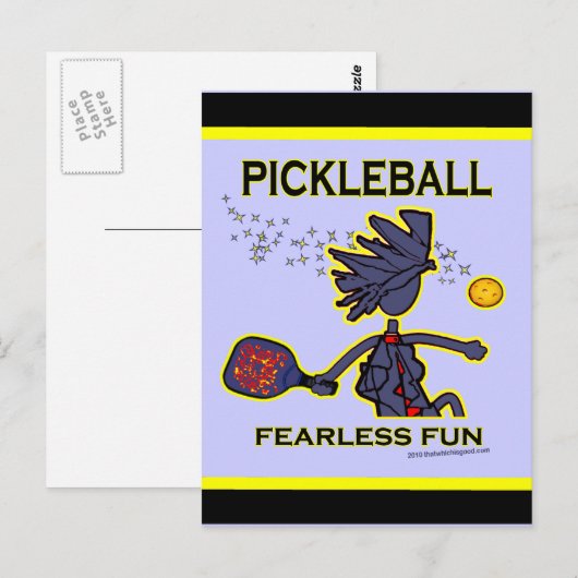Pickleball Fearless Fun Postkarte (Vorne/Hinten)