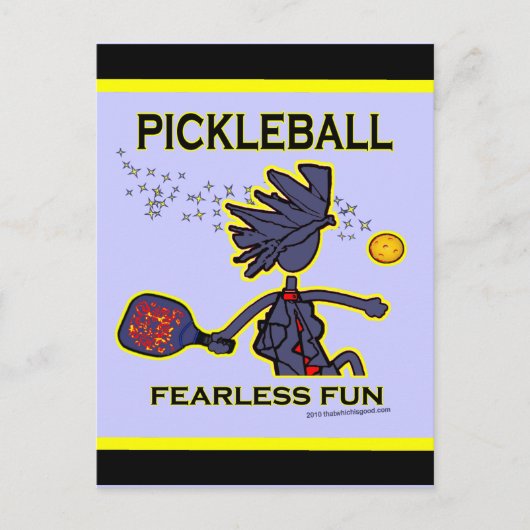 Pickleball Fearless Fun Postkarte (Vorderseite)