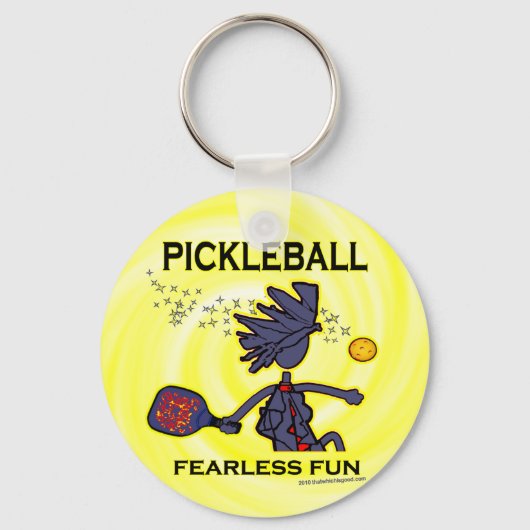 Pickleball Fearless Fun Schlüsselanhänger (Vorderseite)