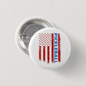 Pickleball-Flagge - Paddleball Pickleball spielen Button (Vorne & Hinten)