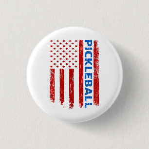 Pickleball-Flagge - Paddleball Pickleball spielen  Button