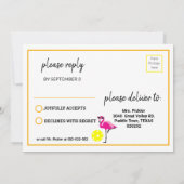 Pickleball Flamingos B'day Einladung + UAWG (Rückseite)