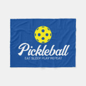 Pickleball-Fliegendecke mit lustigem Zitat Fleecedecke (Vorderseite (Horizontal))