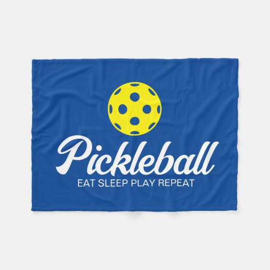 Pickleball-Fliegendecke mit lustigem Zitat Fleecedecke (Vorderseite (Horizontal))