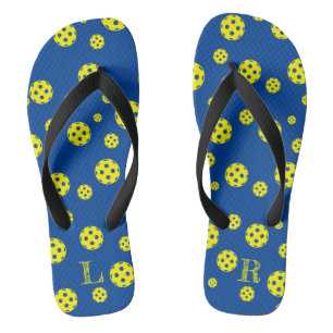 Pickleball Flip Flops mit individuelle Name-Initia Badesandalen