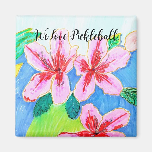 Pickleball Floral Magnet von Ariella & Lily Design (Vorne)