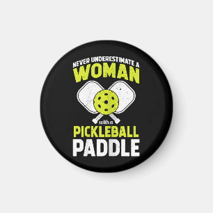 Pickleball-Frau Lustiges Pickleball-Spieler-Gesche Magnet