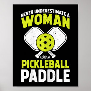 Pickleball-Frau Lustiges Pickleball-Spieler-Gesche Poster