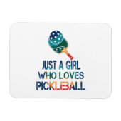 Pickleball Frauen Regenbogen Magnet (Horizontal)