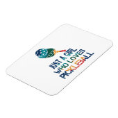 Pickleball Frauen Regenbogen Magnet (Linke Seite)