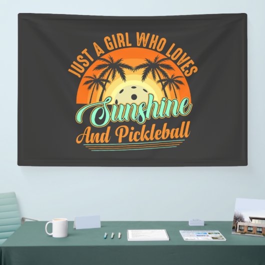 Pickleball Frauen Sonnenschein Banner (Messe)