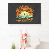 Pickleball Frauen Sonnenschein Banner (InSitu)