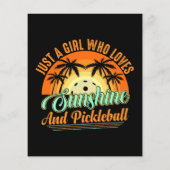 Pickleball Frauen Sonnenschein Flyer (Hinten)