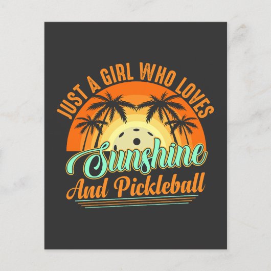 Pickleball Frauen Sonnenschein Flyer (Vorne)