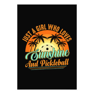 Pickleball Frauen Sonnenschein Fotodruck